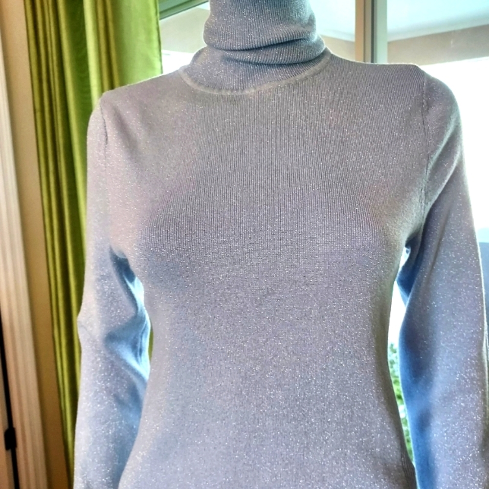 Chico's Rayon/Poly Blend With Silver Metallic Thr… - image 2